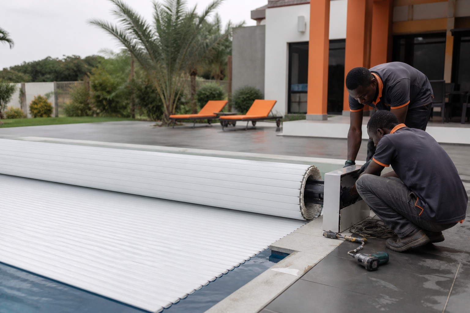 Importation et pose de couverture de piscine